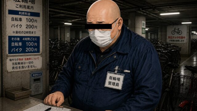 地下駐輪場で働いている中年素人童貞のブログ管理人